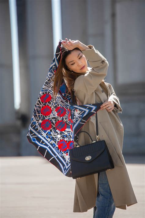 wear hermes scarf as top|hermes scarf street style.